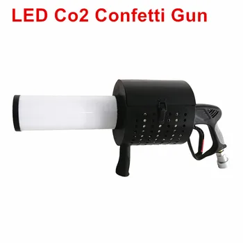 

led confetti cannon machine fx stage co2 confetti effect co2 gun + confetti jet spray,with rechargeable battery power 3M hose