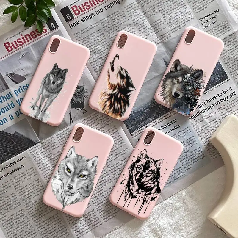 Чехол для телефона с рисунком волка чехлы оболочка чехол Iphone 6 7 8 Plus X Xs Xr 11 12 13 Mini Pro