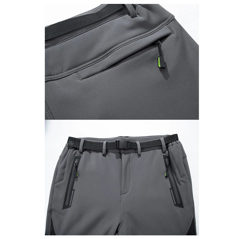 TRVLWEGO Winter Outdoor Windproof Skiing Pants Men Luminous Skating Camping Hik Trousers Waterproof Keep Warm Breathable