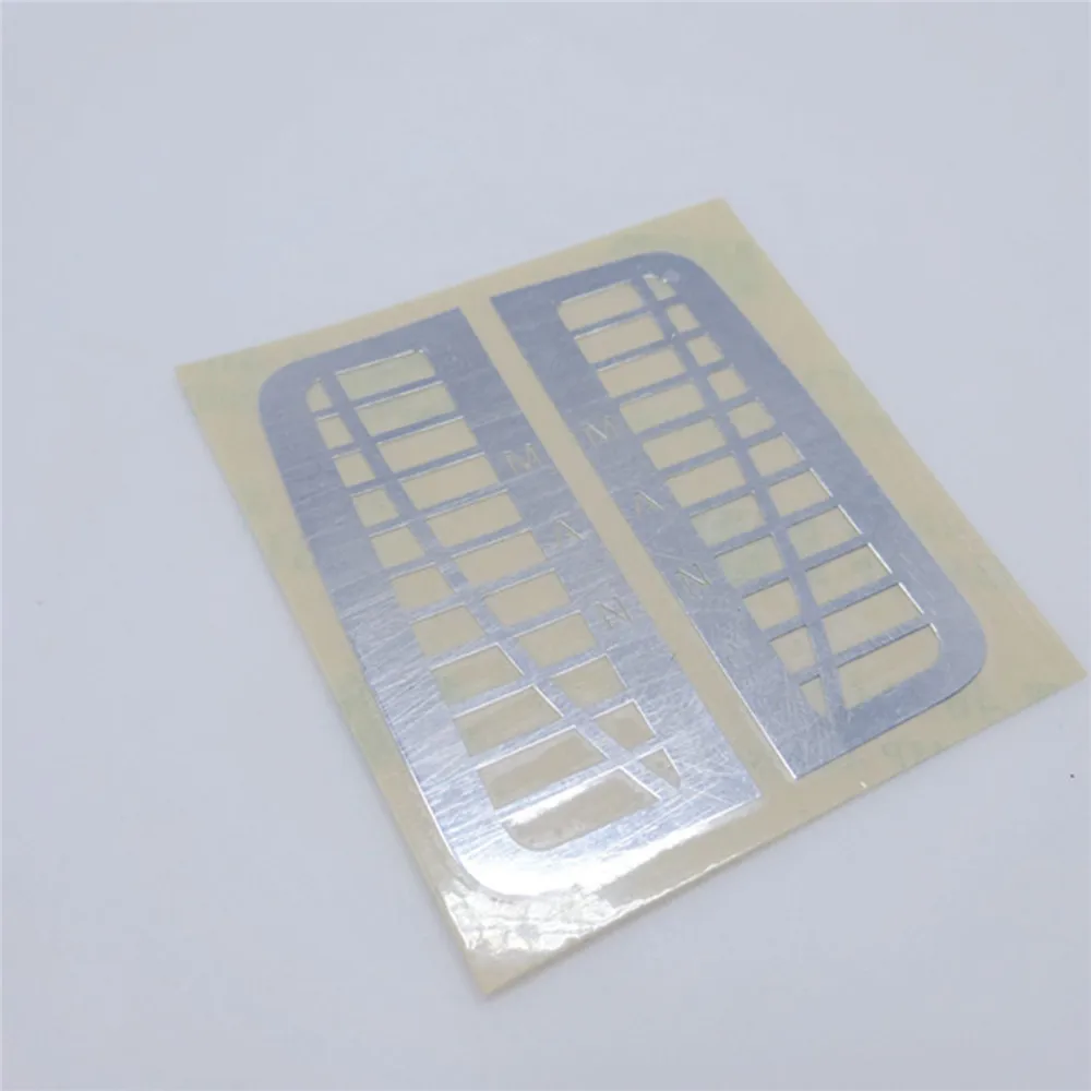 

2pcs Metal Rear Window Grid Decoration Sticker Decal for 1/14 Tamiya MAN TGX RC Truck Tractor Accessories Styling Parts
