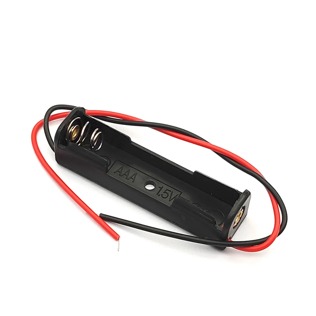 Scatola della batteria del supporto della custodia della batteria AAA da 5 pezzi con cavi cavi custodie per la conservazione della batteria AAA fai da te 1.5V - immagine 4