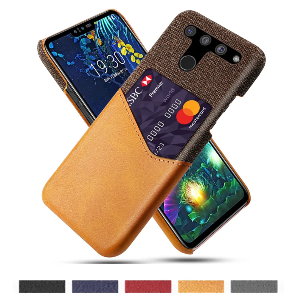 

Business Phone Case On The For LG V50 G8 G7 ThinQ V30 Coque Febric Card Holder Cover For LG G6 V 30 V50thinq Capa Funda Shell