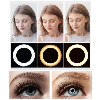 

8/10/12" Selfie LED Ring Light Cell Phone Holder Desktop Lamp For Makeup Live Streaming Youtube Video And Photography