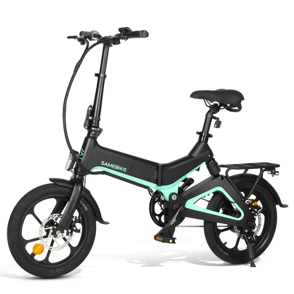 Samebike JG7186 Electric Bicycle E Bike 16inch 25km/H 36V 7.5AH Lithium Battery 250W Motor Disk Brake Moped | Спорт и развлечения