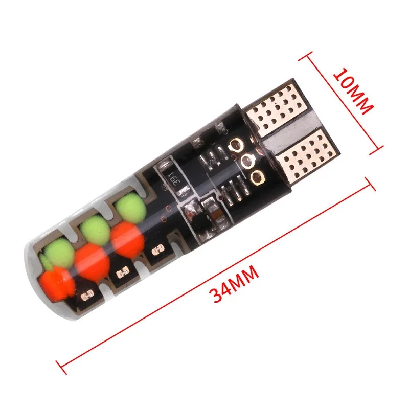 Новая одежда для маленькой девочки 2 шт T10 RGB W5W 194 168 яркие красочные COB лампы Авто габаритный фонарь просвет светильник для автомобиля светодиодный с пультом дистанционного управления Управление 12V