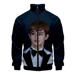 Новая корейская мода basuperm BAEKHYUN KAI Mark LUCAS TEN Taeyong Lee Taemin 3D толстовки куртки супер M 3D мужские куртки пальто