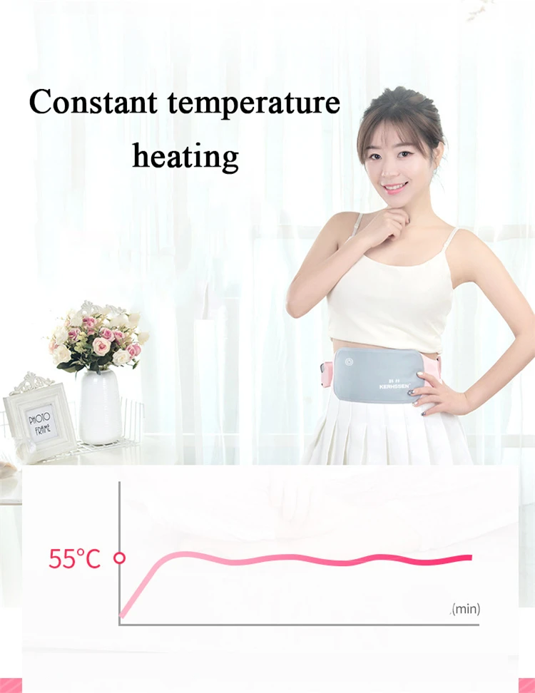 Washable far infrared wireless hot uterus belt electric heating Lady Palace Menstrual pain waist massage health massage