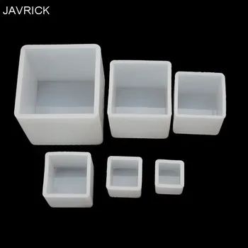 

6Pcs Square Resin Mold Cube Silicone Molds Resin Casting Jewelry Making 6 Sizes