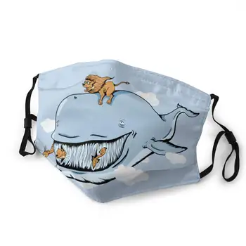 

LAURA FERGUSON Half Face Mask with Filter Unisex Tactical Winter Face Cover for Running Animal Whale