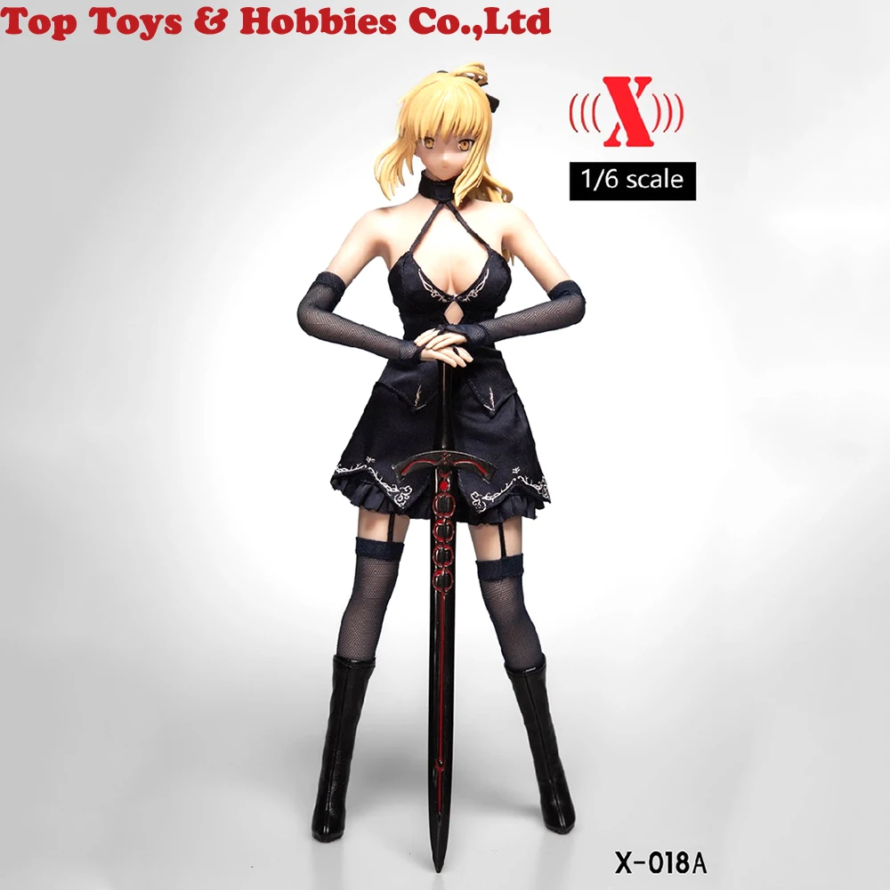 

X-018A 1/6th Anime Doll Set Cloth Cartoon Anime head carving Female Solder Figure Accessories For pale 12inches figure