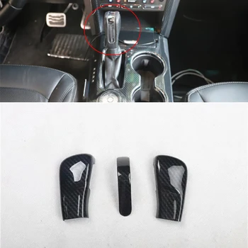 

For Ford Explorer 2016-2018 3PCS Carbon Fiber ABS Car Gear Shift Knob Frame Cover Trim Moldings Car Styling Accessories