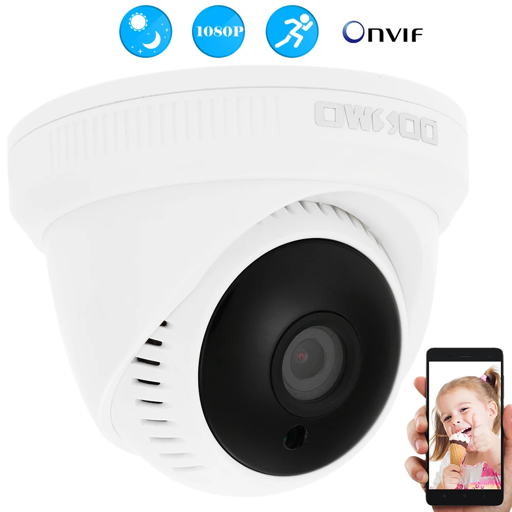 OWSOO Full HD 1080P мегапикселя IP облачная камера видеонаблюдения безопасности сети Крытый купольная камера Поддержка P2P Android/iOS