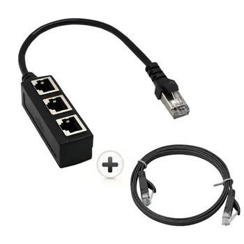 

Splitter Cable For AMAZON FIRE TV 3 ABS Internet RJ45 Plug Accessories Stable Gold-plated LAN Ethernet Adapter 8-pin USB Port
