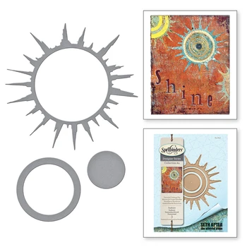

New Hot 2020 Sunburst Circle Frame Pattern Background Metal Cutting Dies Foil For Scrapbooking and Card Making Craft No Stamps
