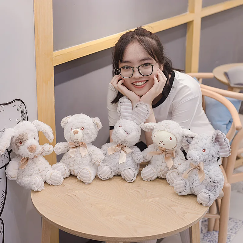 

20cm cute little dog lamb elephant rabbit bear doll super soft animal plush toy baby toys to send children holiday gifts