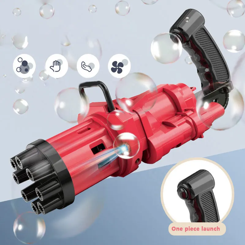 2-in-1 Electric Gatling Bubble Machine Automatisches Gun Spielzeug Kinder Gift 