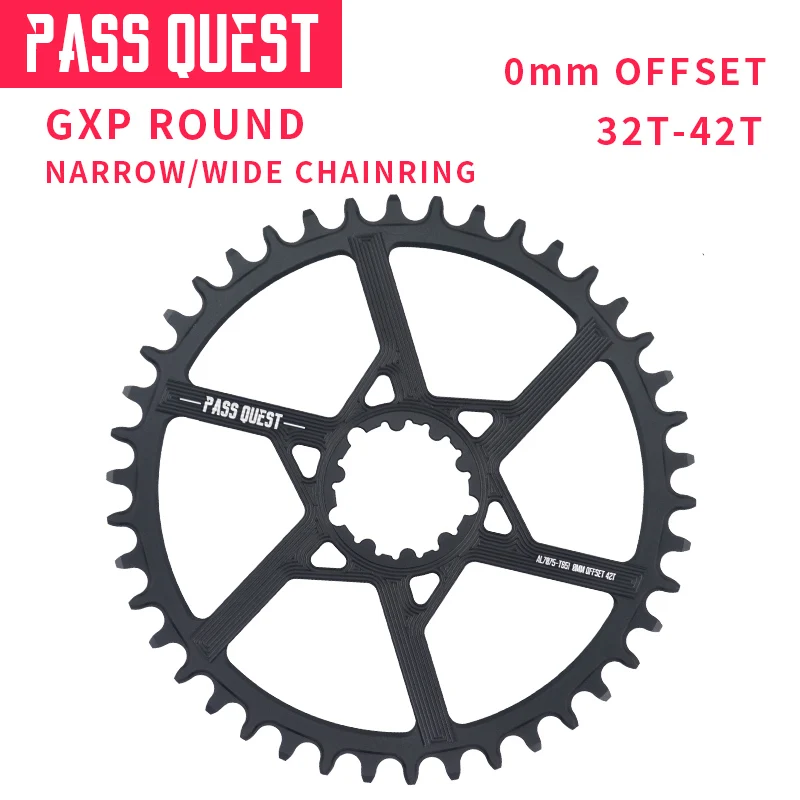 Проходное QUEST GXP круглое MTB узкое широкое кольцо/цепное кольцо 32T-42T Велосипедное