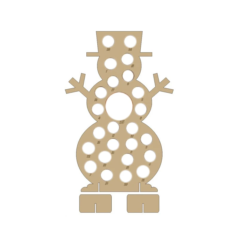 

Christmas Calendar Wooden Advent Calendar for Chocolate Orange Christmas Tree Elk Home Party Decoration D