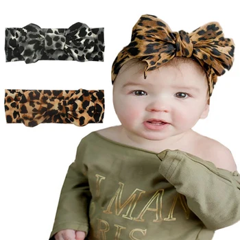 

Hot sale new children's leopard print elastic cloth hair band baby baby hair band headdress Unisex
