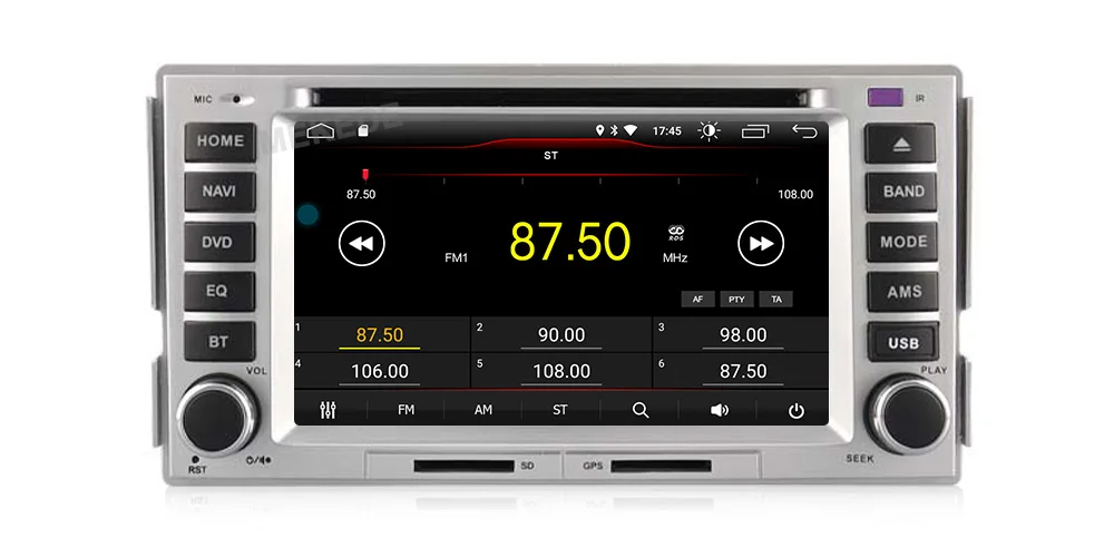 MEKEDE HD 2G+ 16G Android 9,0 автомобильный dvd-плеер для HYUNDAI SANTA FE 2006-2012 Мультимедиа gps навигация 2 Din Автомобильный Радио Аудио