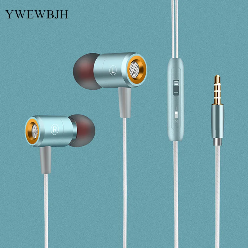 

YWEWBJH Wired Earphone for Phone Bass Sound Headset Stereo Earphone in head Sport Music Earbuds Earpiece W508