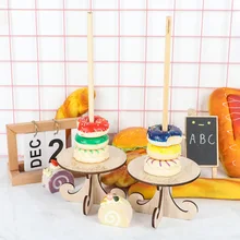 Горячий деревянный стеллаж для хранения пончиков DIY пончики стенд пончик Настенный Дисплей Держатель Свадебный день рождения вечеринка Декор детский душ для детей