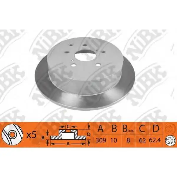 Диск тормозной задний \ Lexus RX 2.7-4.5 08 RAYBESTOS 980757R