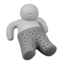 Креативный силиконовый ситечко для заварки чая в ванну с милым маленьким персонажем многоразовый фильтр для утечки чая милый ленивый чай артефакт