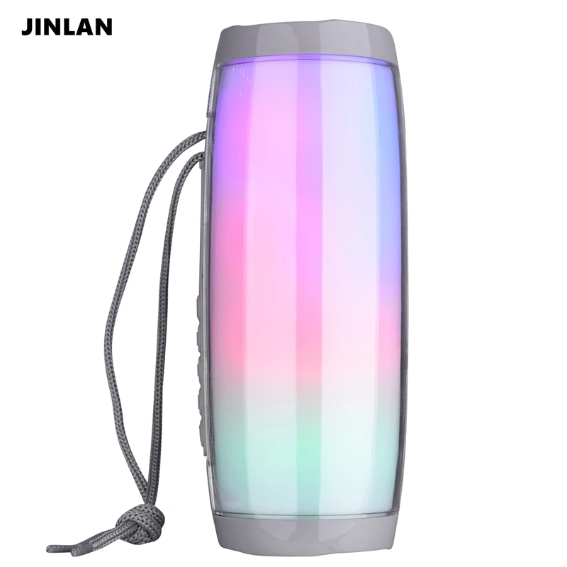 Altavoz Bluetooth 5,0 TWS, altavoz portátil inalámbrico de 1200mAh, potente BoomBox de bajos para exteriores, HIFI, TF, Radio FM, con luz LED