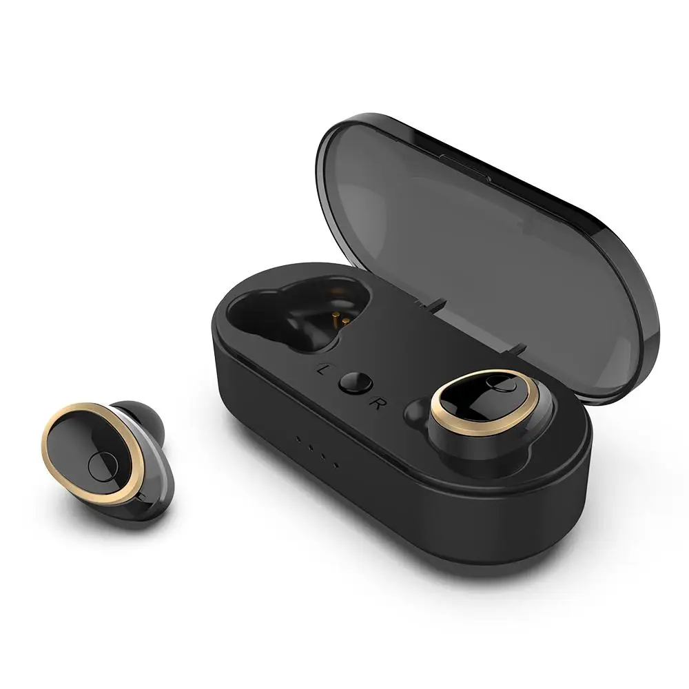 MeterMall Hifi звуковые эффекты TWS Беспроводные Наушники Модные Спортивные Bluetooth наушники для Android/IOS с 400 мАч зарядным устройством - Цвет: Gold