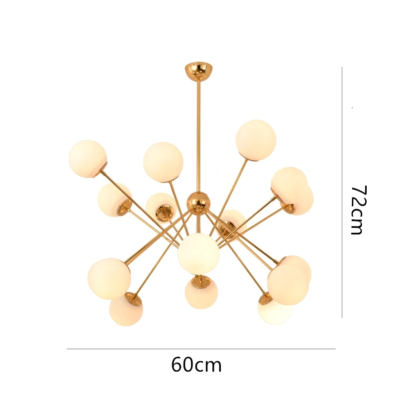 Nordic Personality Chandelier Postmodern Glass LED Chandelier Lighting Gold Luxury Art Restaurant Hanging Lamps Crystal Lustre