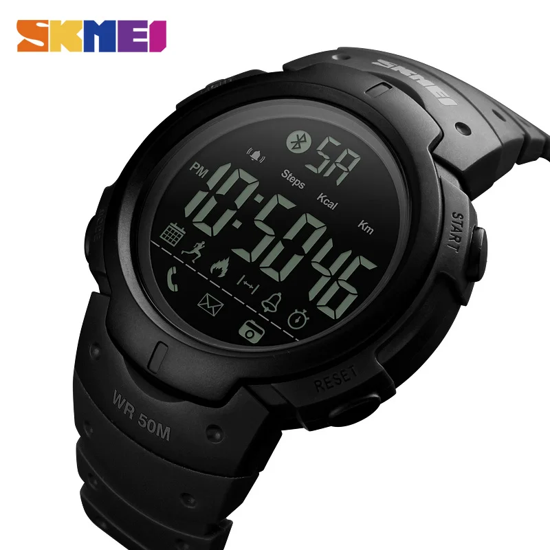 

SKMEI Fashion Smart Watch Men Calorie Alarm Clock Bluetooth Watches 5Bar Sport Waterproof Smart Digital Watch Relogio Masculino