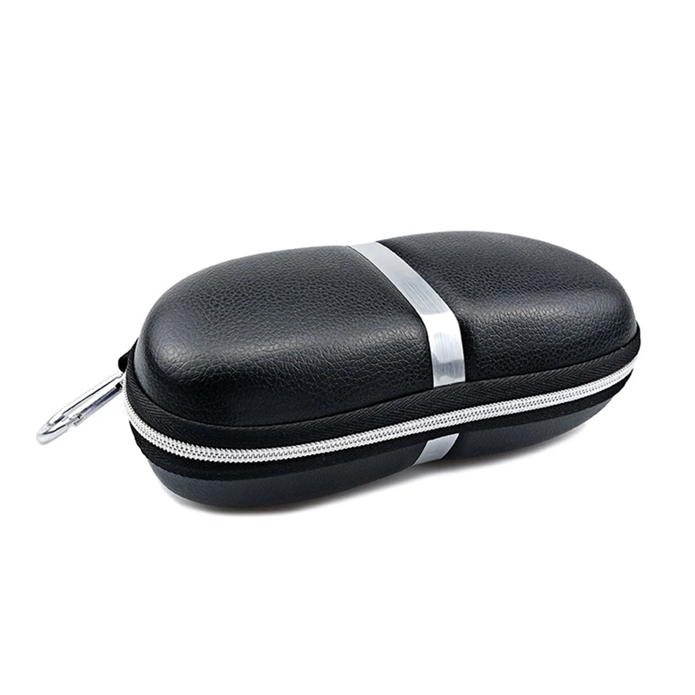 C05 PU Black Портативный молнии солнцезащитные очки чехол для защиты коробка очки держатель сумка для хранения - Цвет: C05 PU Black