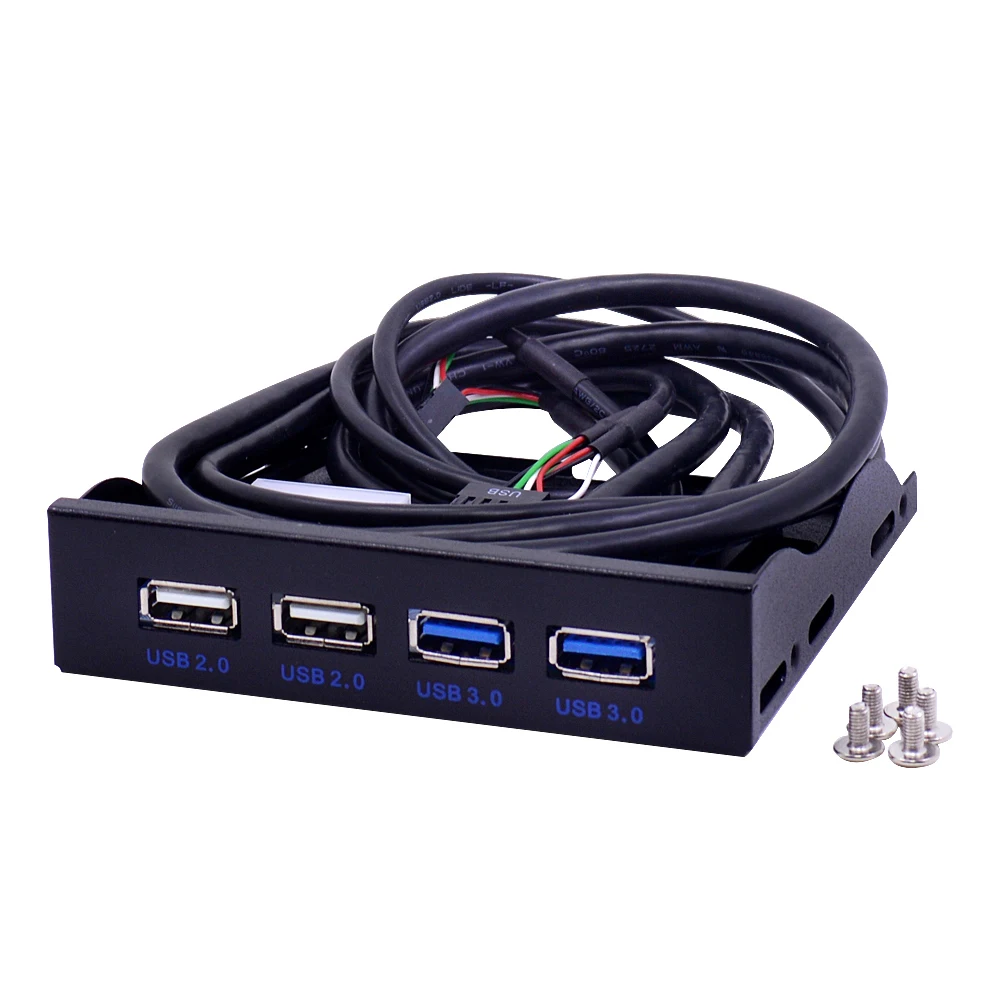 CHIPAL 4 порта USB 2,0 USB 3,0 Передняя панель USB3.0 концентратор сплиттер внутренний комбинированный кронштейн адаптер для рабочего стола 3,5 дюймов флоппи-отсек