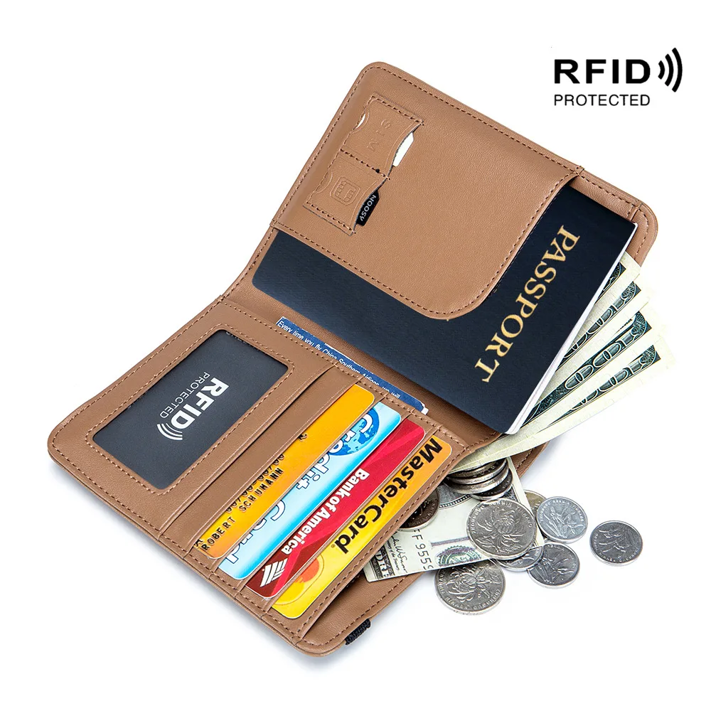 Бумажник для паспорта из натуральной кожи Rfid 2020 новый многофункциональный