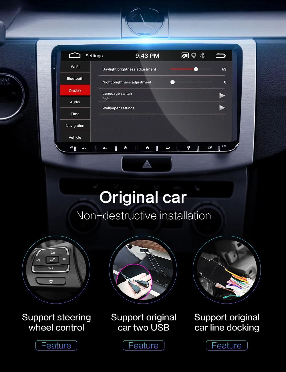 " Android 9,0 автомобильный Радио gps навигация для VW Skoda Octavia Golf 5 6 touran passat B6 jetta Polo Tiguan RDS SD мультимедийный плеер