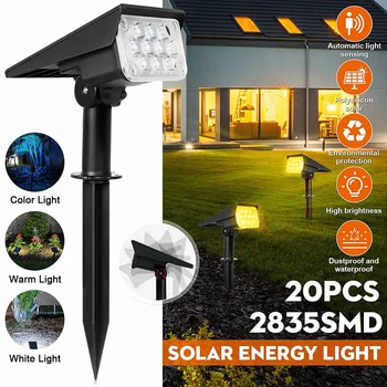 

220V 110V Outdoor 20LED Garden Lawn Light Landscape Lamp Spike Waterproof 12V Path Bulb Warm White color light Spot Lights
