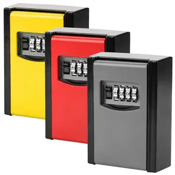 

4 Digit Combination Password Lock Key Storage Box Wall Mounted Safety Locks Tool