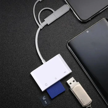 

3-in-1 SD TF USB Card Reader OTG Adapter USB-C Card Readers for Mobile Phone Camera KSI999