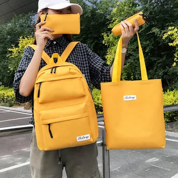 

4pcs/set Women School Backpacks School Bag For Teenagers Girls Student Book Bag Boys Satchel Bolsas Mochilas Sac A Dos