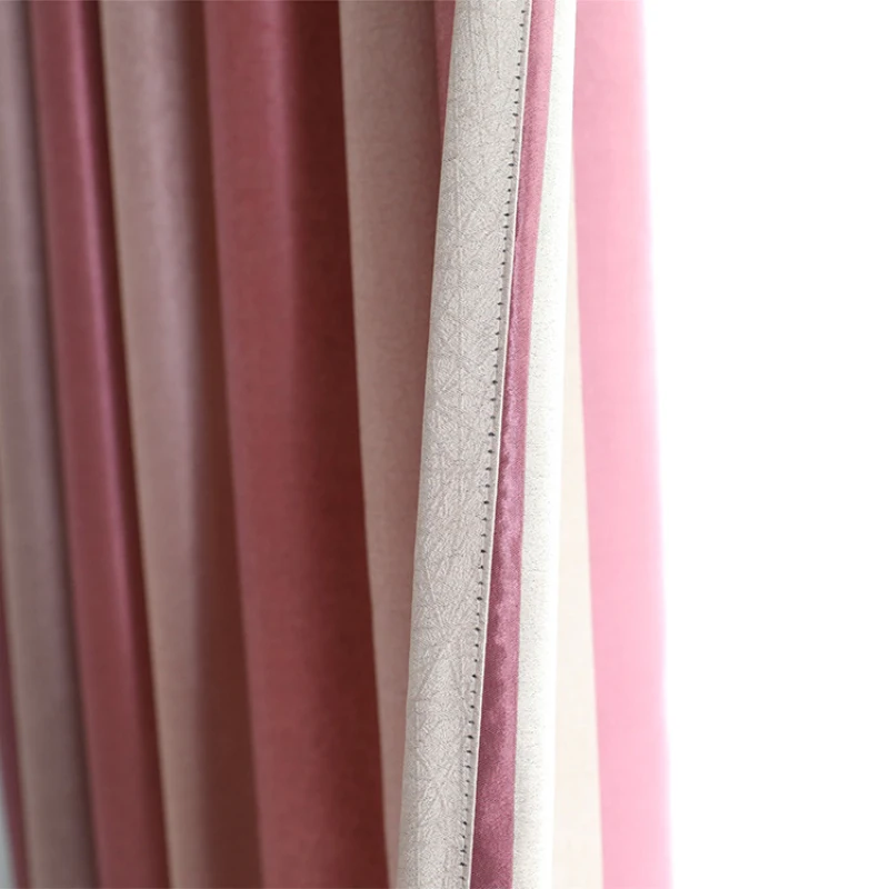 Шторы в полоску, градиентные шторы для спальни, американские затемненные занавески для гостиной, тканевые шторы на заказ X635#30