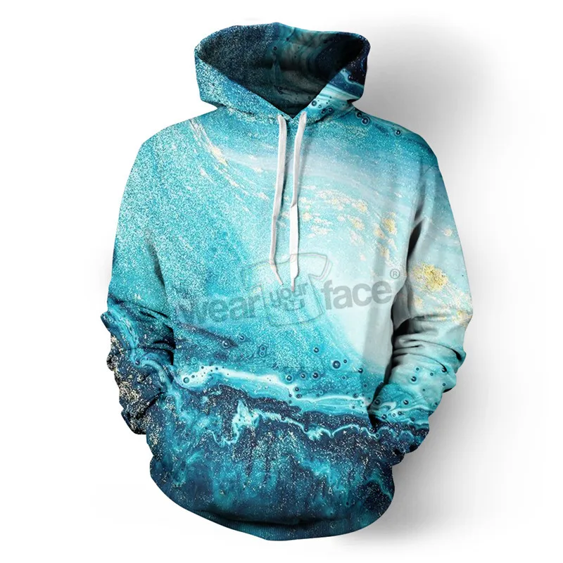 Кислотная Ванна красочные микс 3D все печатные Crewneck толстовки хип хоп хипстерская уличная одежда забавная Унисекс Женская одежда - Цвет: V11