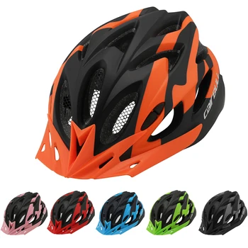 

Integrally-mold Cycling Helmet with Tailight Mountain Off-road Bike Safety Helmet Removable Sun Viso Adult DH Bicycle Helmet New