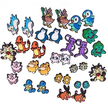 Модные серьги-гвоздики с эмалью в форме Пикачу Pokemon Go для женщин, девушек, чармандер, Сквиртл, Бульбазавр, серьги, подарок для любителей аллергии