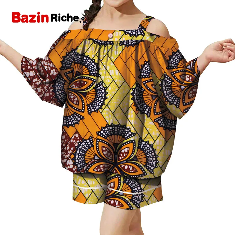 2 шт./комплект детские топы с расклешенными рукавами и короткие брюки |