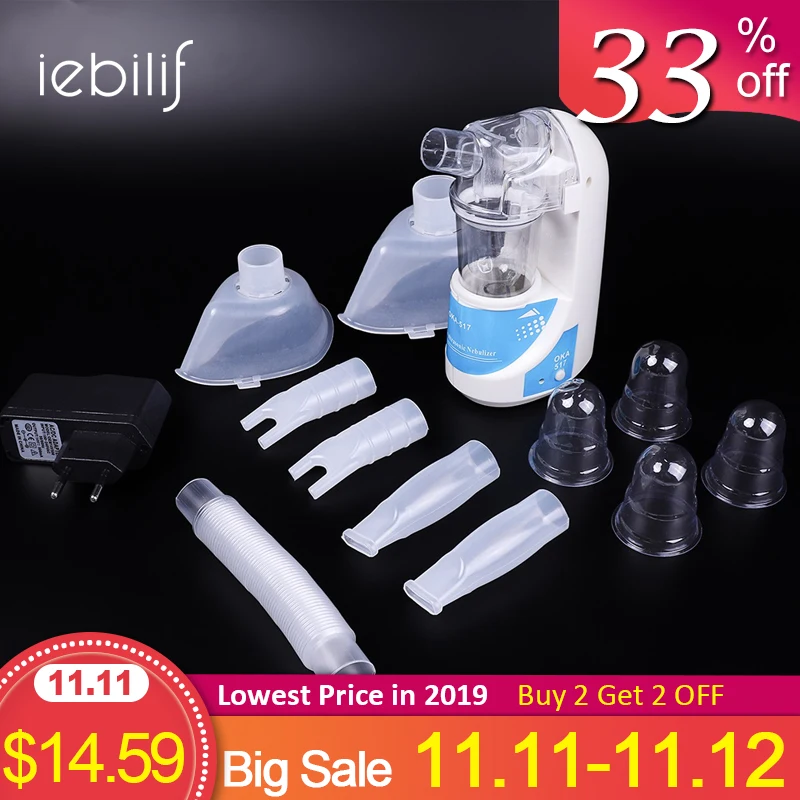 Home Ultrasonic Nebulizer Compact and Portable Inhalers Nebulizer Mist Discharge Asthma Inhaler Mini Automizer EU US Plug