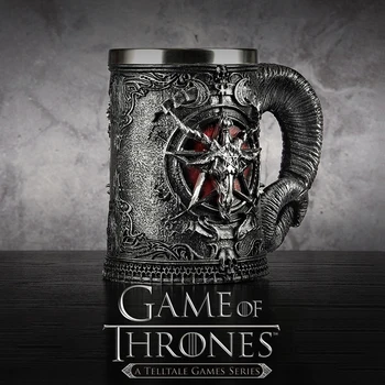 

Game of Thrones Beer Mug 3D Resin Stainless Steel Tankard Coffee Mugs Drinkware Cups Mothers Day Gift Treasure Cup