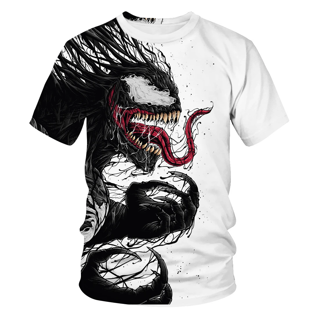 Для детей от 3 до 14 лет детская футболка фильм Venom 3D печатных с коротким рукавом на