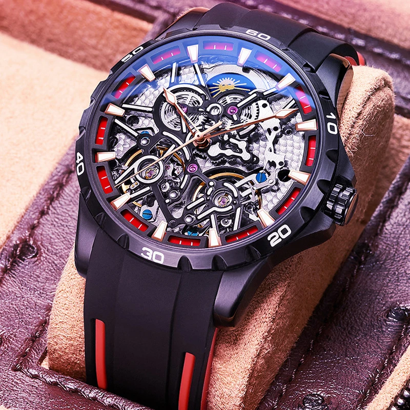 

AILANG Watch For Men Skeleton Automatic Mechanical Watch Men Tourbillon Sport Clock Casual Luminous Wrist Watch Montre Homme