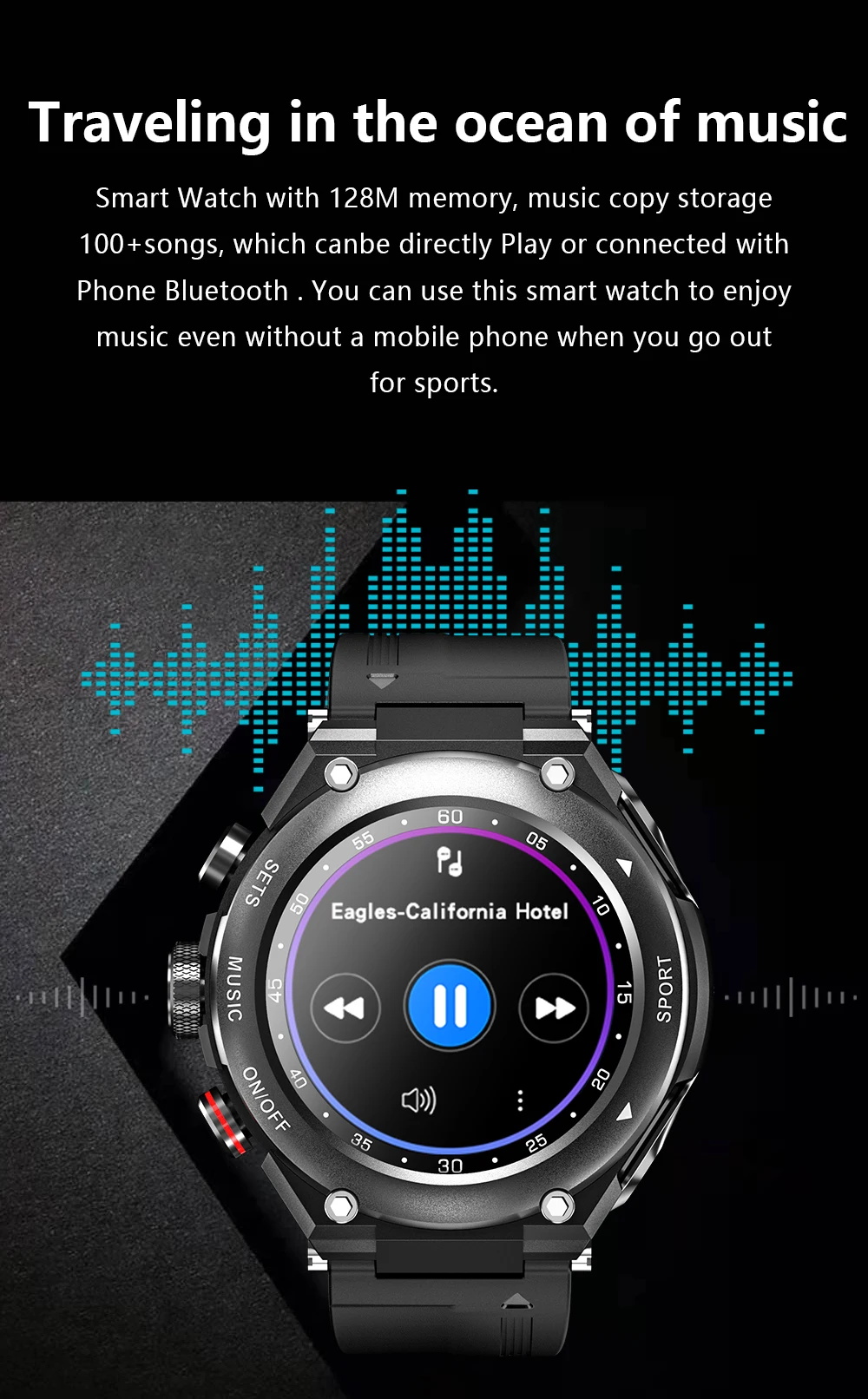 T92 Smart Watch Men 2021 Bluetooth Call Play Music HiFi TWS Earphone Custom Dial Temperature Monitor Smartwatch For Android Ios